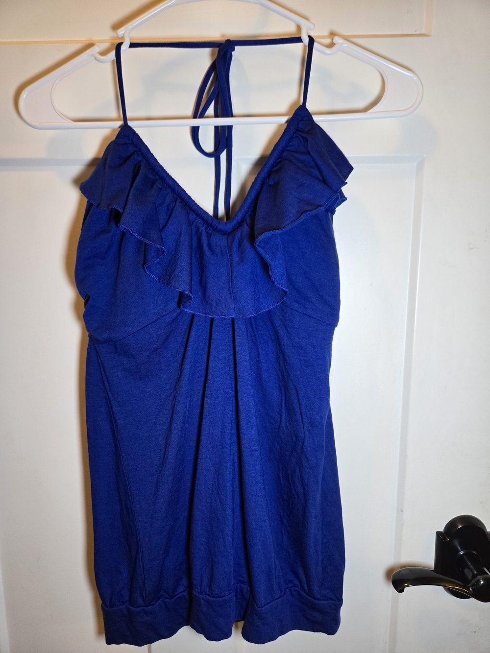 Victoria's Secret Royal Blue Ruffled Halter Camisole
